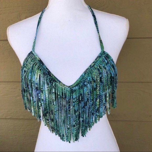 L*Space Audrey Fringe Halter Bikini Top - Picture 2 of 5